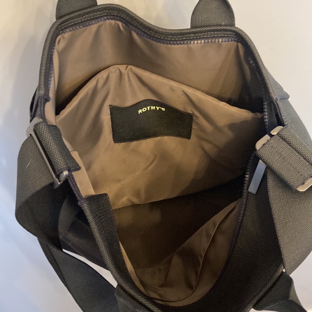 Rothy's The Carryall Work/Laptop/Travel Tote Bag in Forest Black - Picture 13 of 14